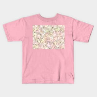 Beautiful Pastel Rose Pattern Kids T-Shirt